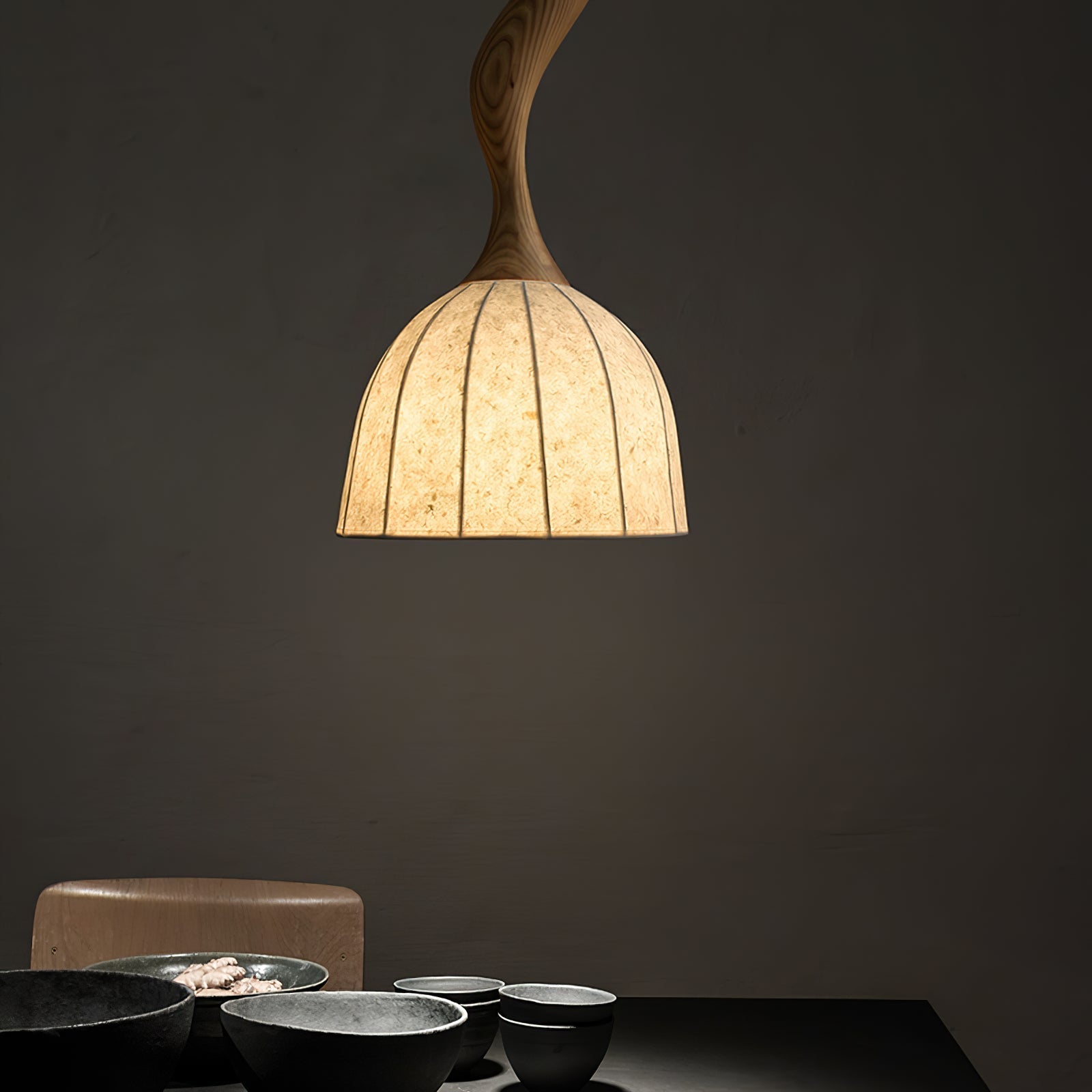 Colire Creativity Twisted Metal Wood Pendant Light - Letslighting
