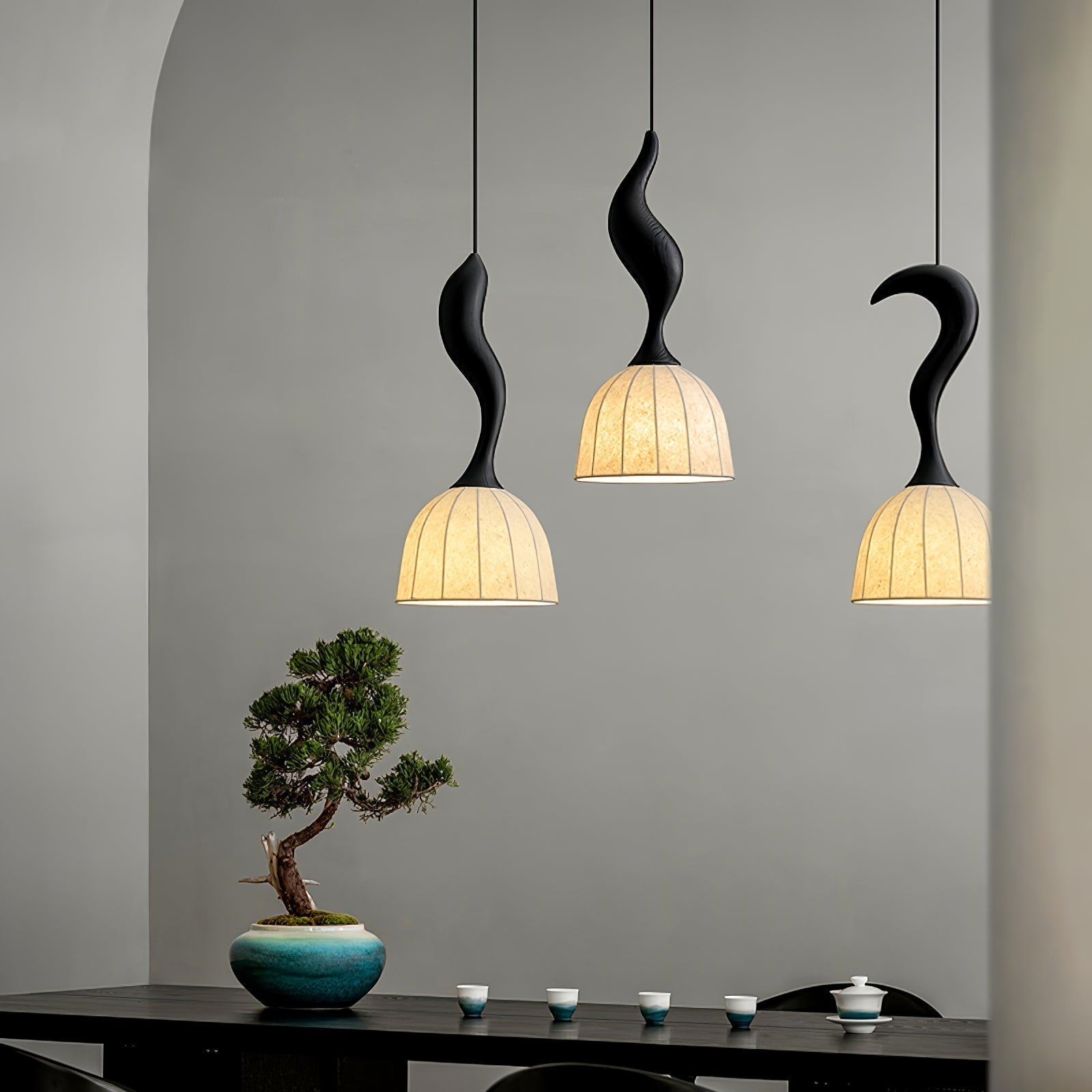Colire Creativity Twisted Metal Wood Pendant Light - Letslighting