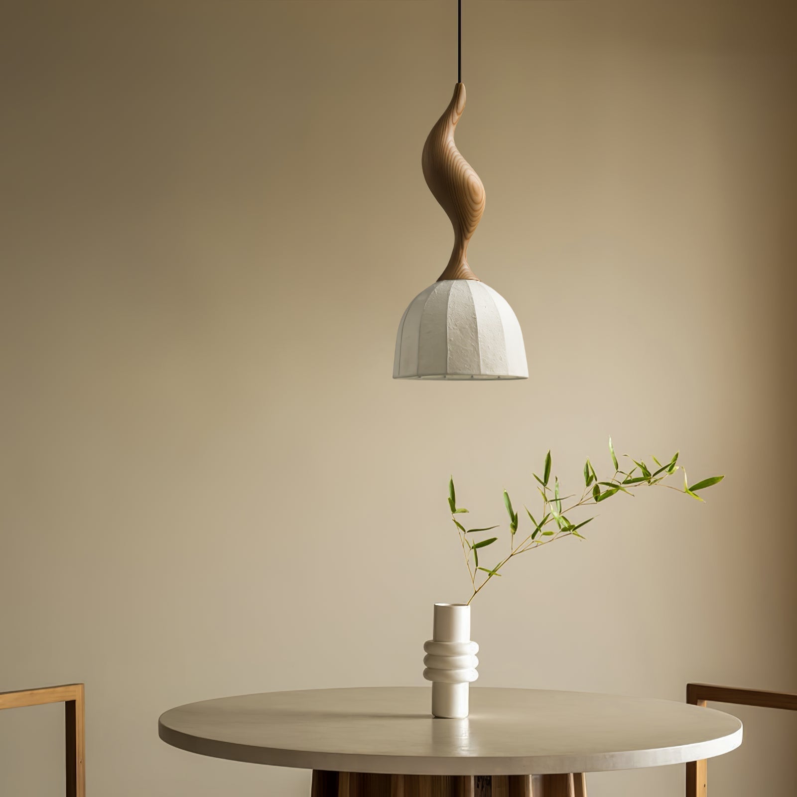 Colire Creativity Twisted Metal Wood Pendant Light - Letslighting