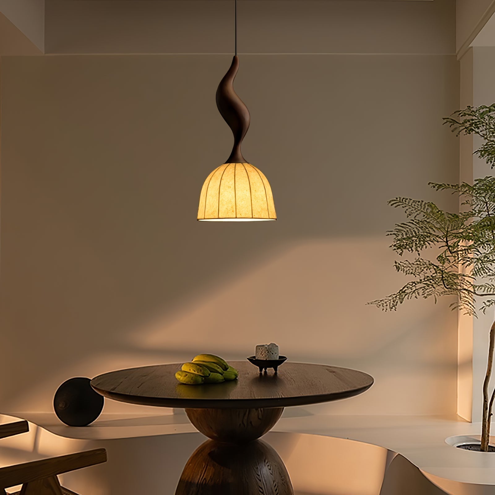Colire Creativity Twisted Metal Wood Pendant Light - Letslighting