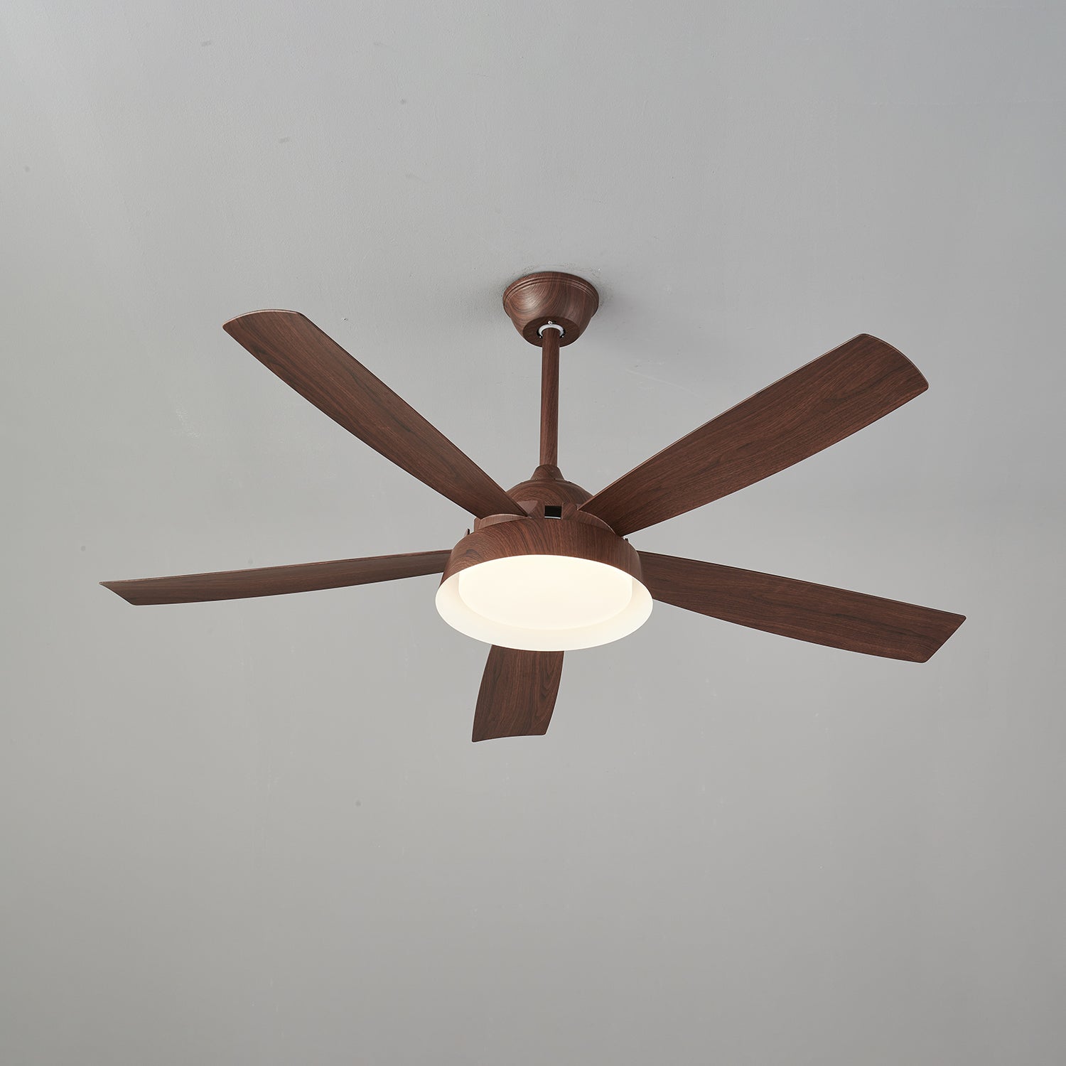 Ventilador de Techo Orvino con Luz de Madera, otro ángulo