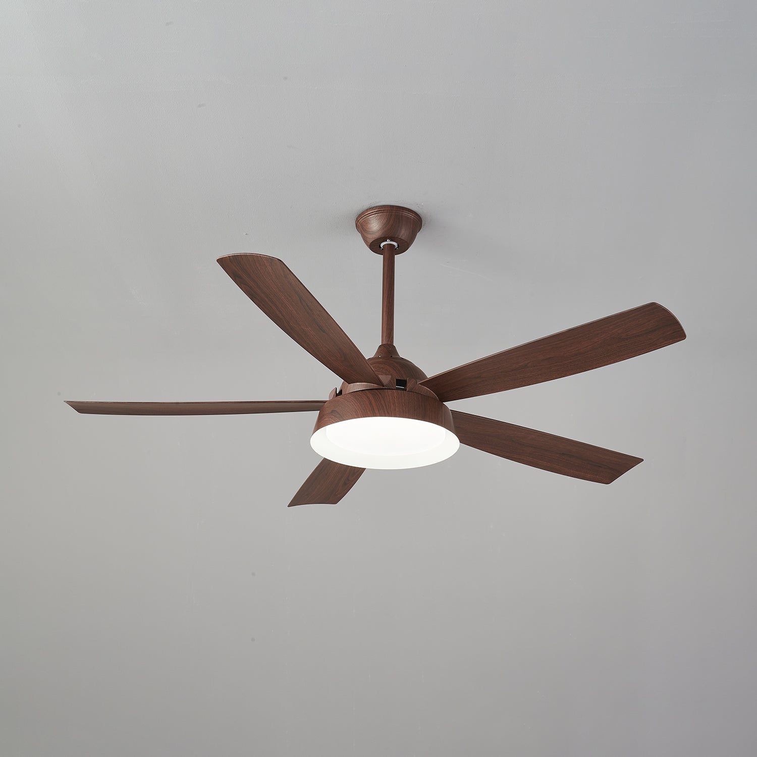 Ventilador de Techo Orvino con Luz de Madera, instalación con cableado directo