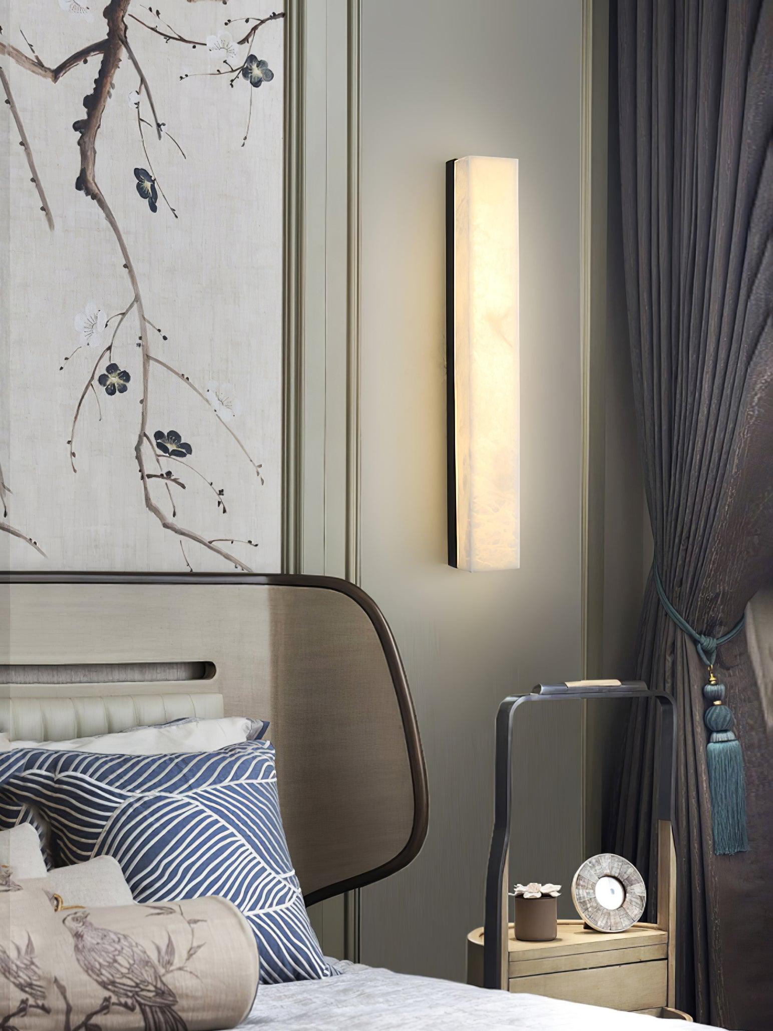 Luste Minimalist Alabaster Wall Lamp Rectangular - Letslighting