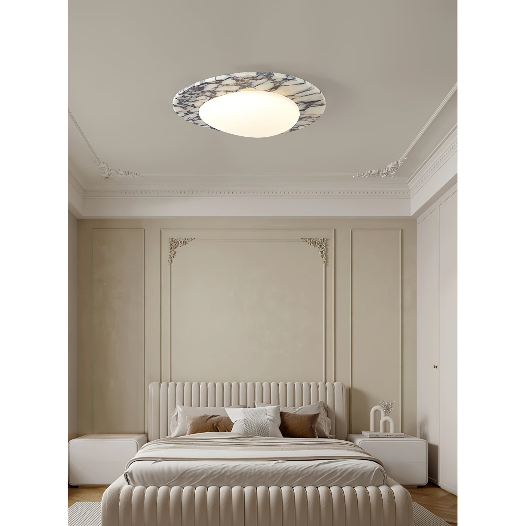 Ceraeion Modern Minimalist Marble Glass Ceiling Lamp - Lamp Copper