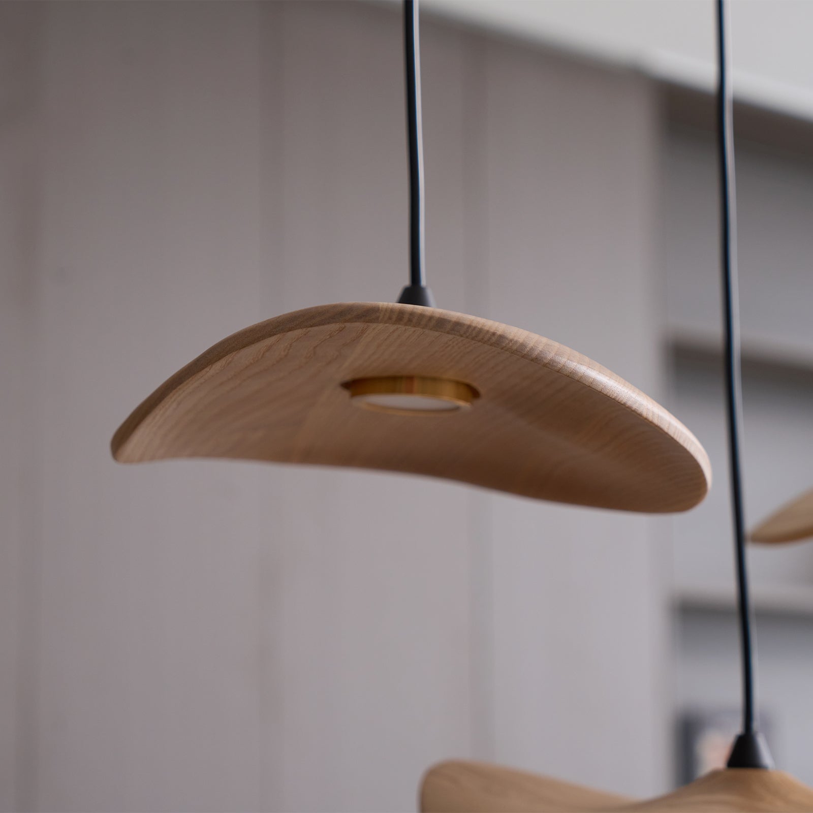 Abbott Modern Minimalist Empty Leaf Metal Wood Chandelier - Letslighting