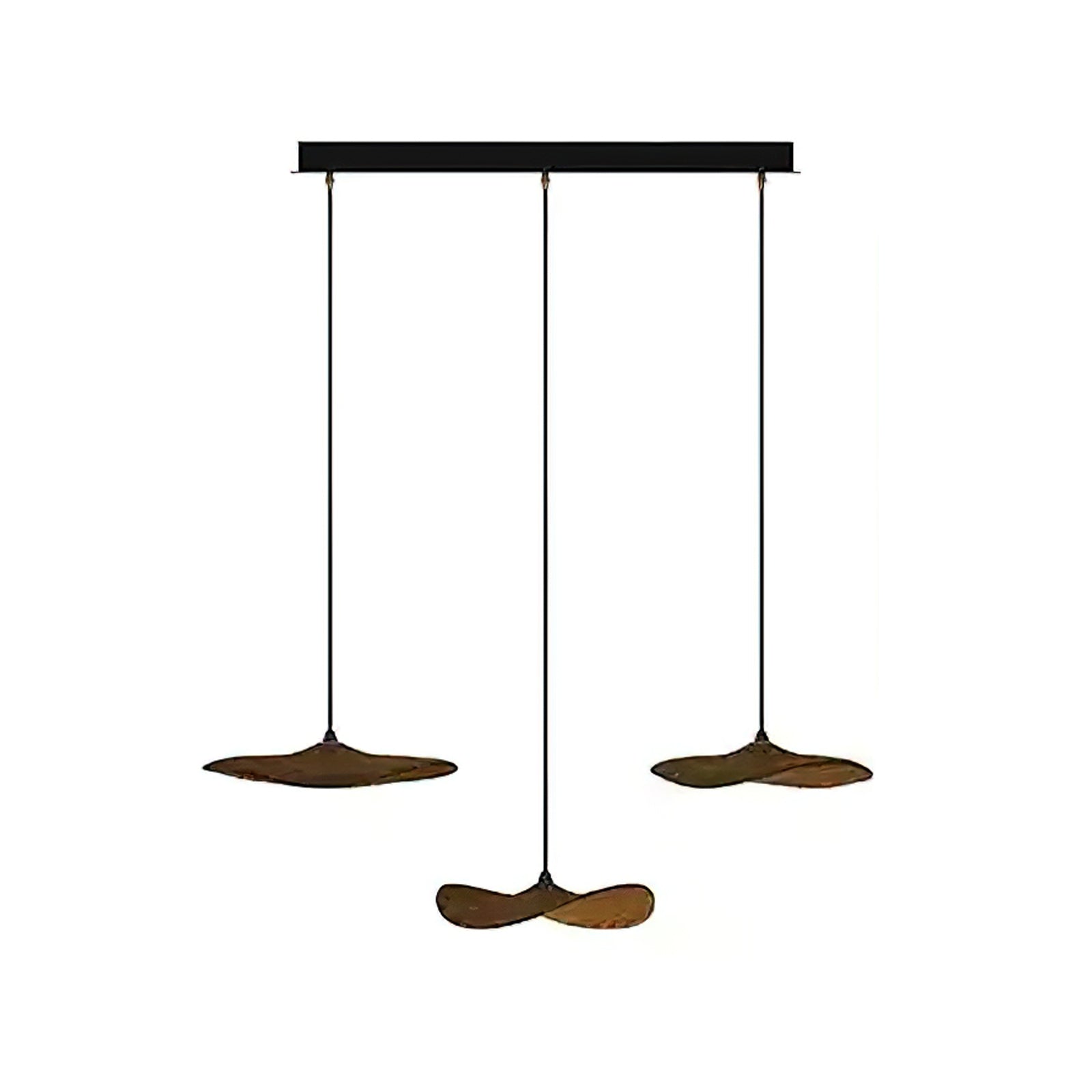 Abbott Modern Minimalist Empty Leaf Metal Wood Chandelier - Letslighting