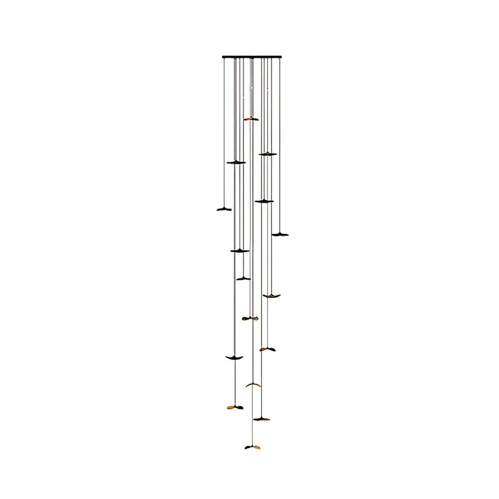 Abbott Modern Minimalist Empty Leaf Metal Wood Chandelier - Letslighting