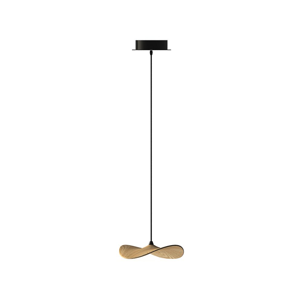 Abbott Modern Minimalist Empty Leaf Metal Wood Chandelier - Letslighting