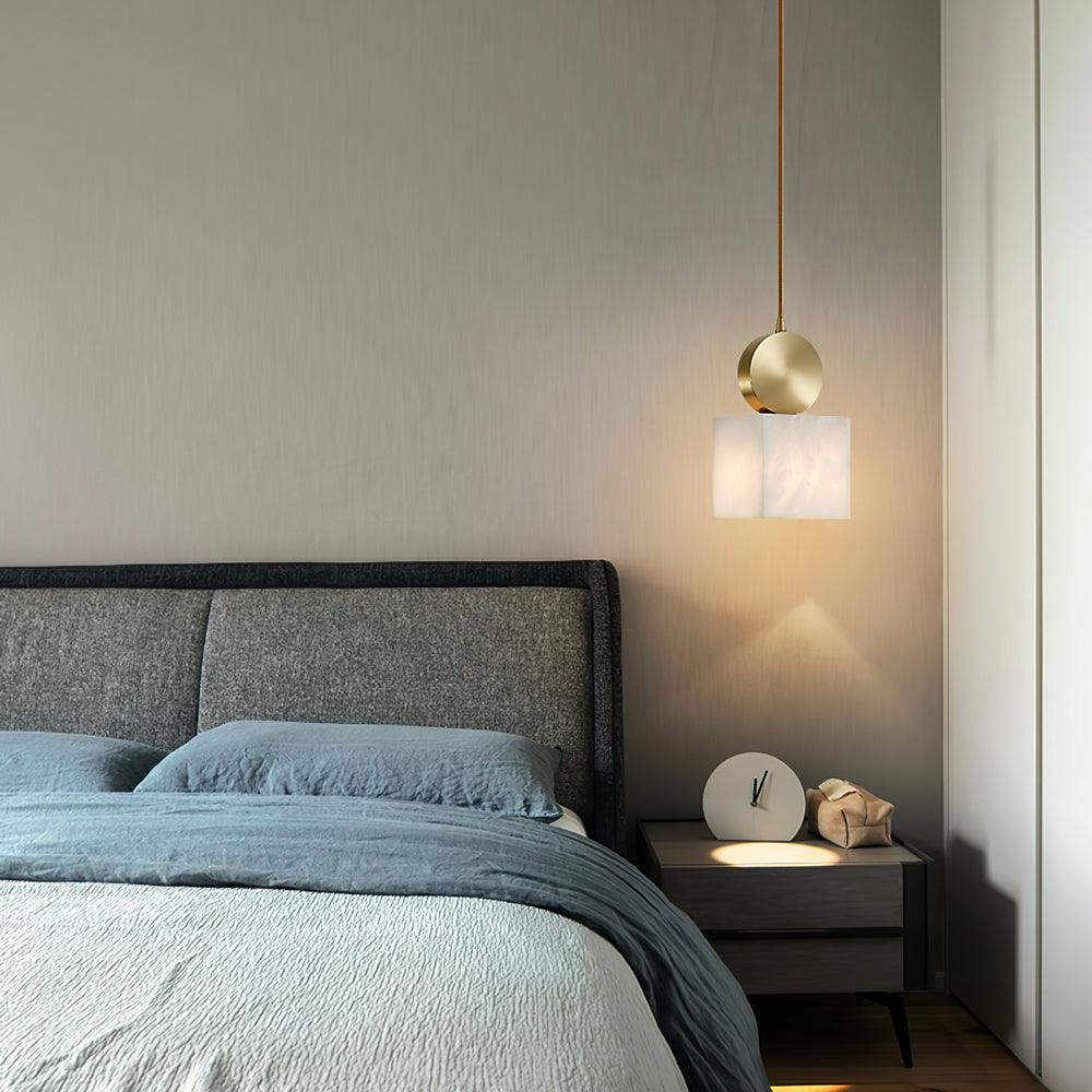 Lyrindis Cylinder Alabaster Pendant Light - Letslighting