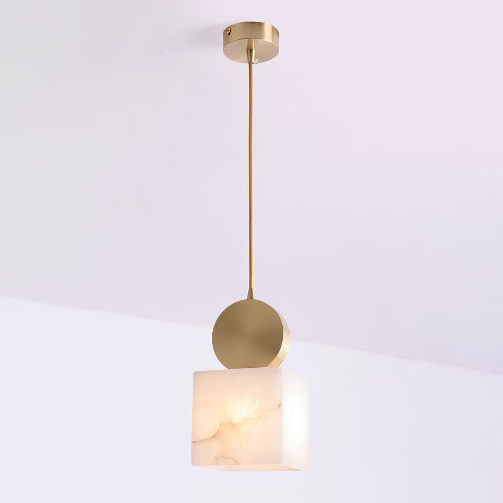 Lyrindis Cylinder Alabaster Pendant Light - Letslighting