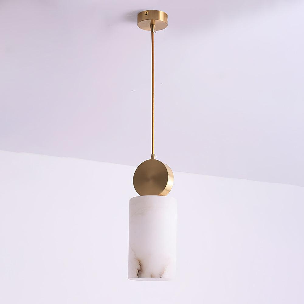 Lyrindis Cylinder Alabaster Pendant Light - Letslighting