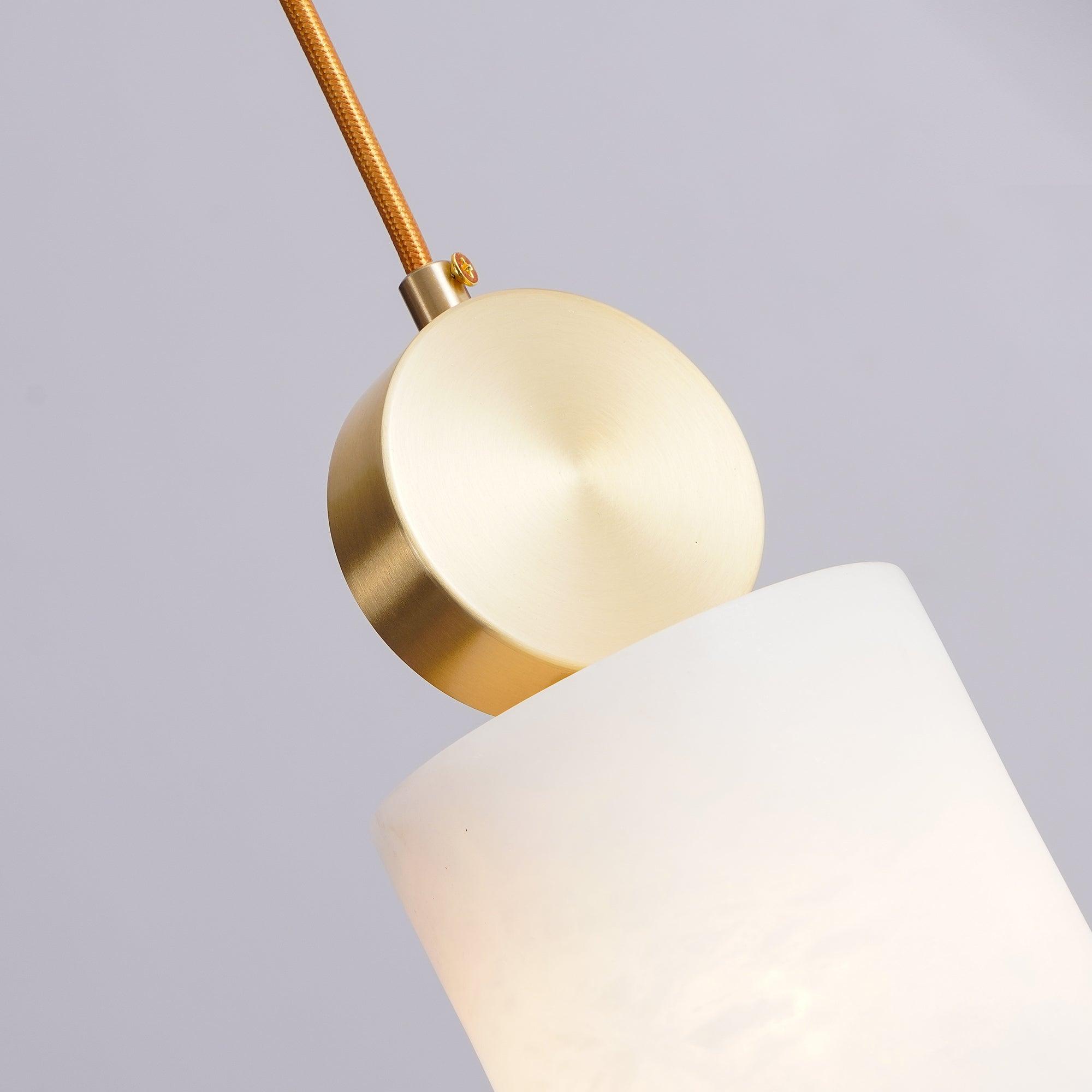 Lyrindis Cylinder Alabaster Pendant Light - Letslighting