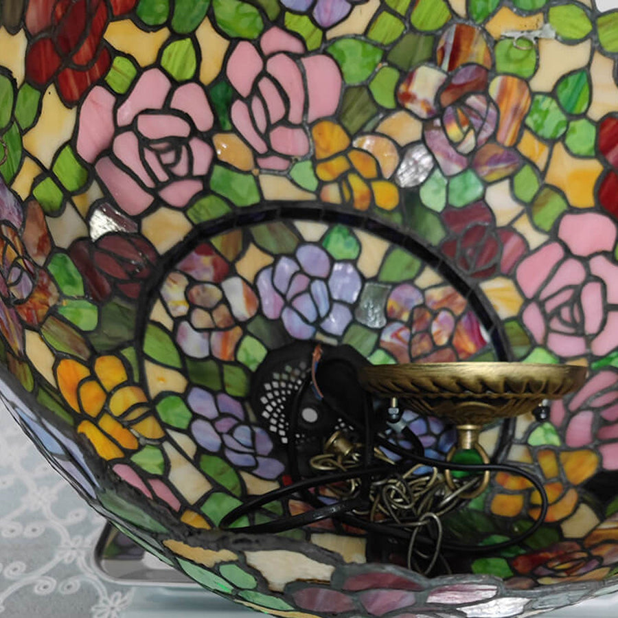 Tiffany Retro Vintage Lámpara Colgante Lujo Diseño Vidrio Salón