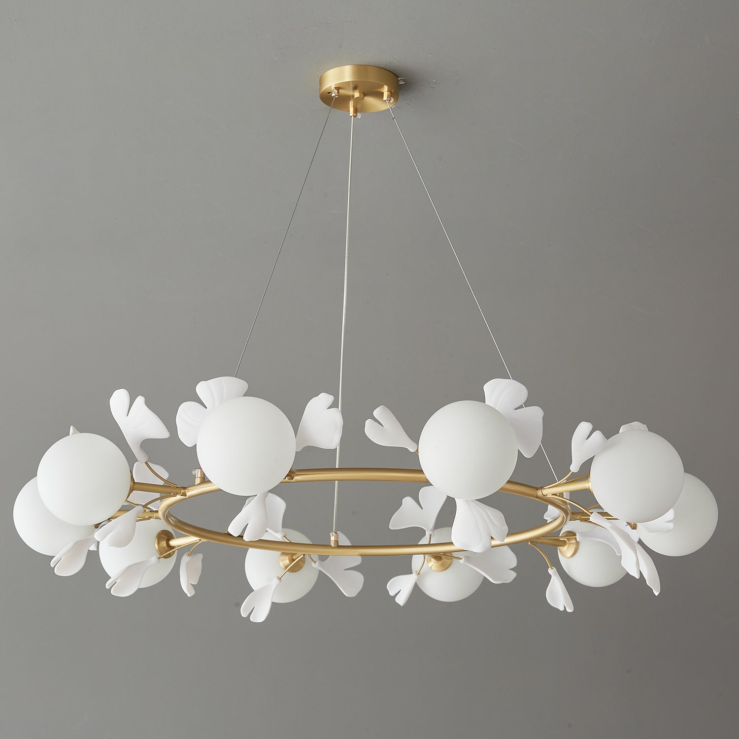 Evenielis Floral Brass Chandelier - Letslighting