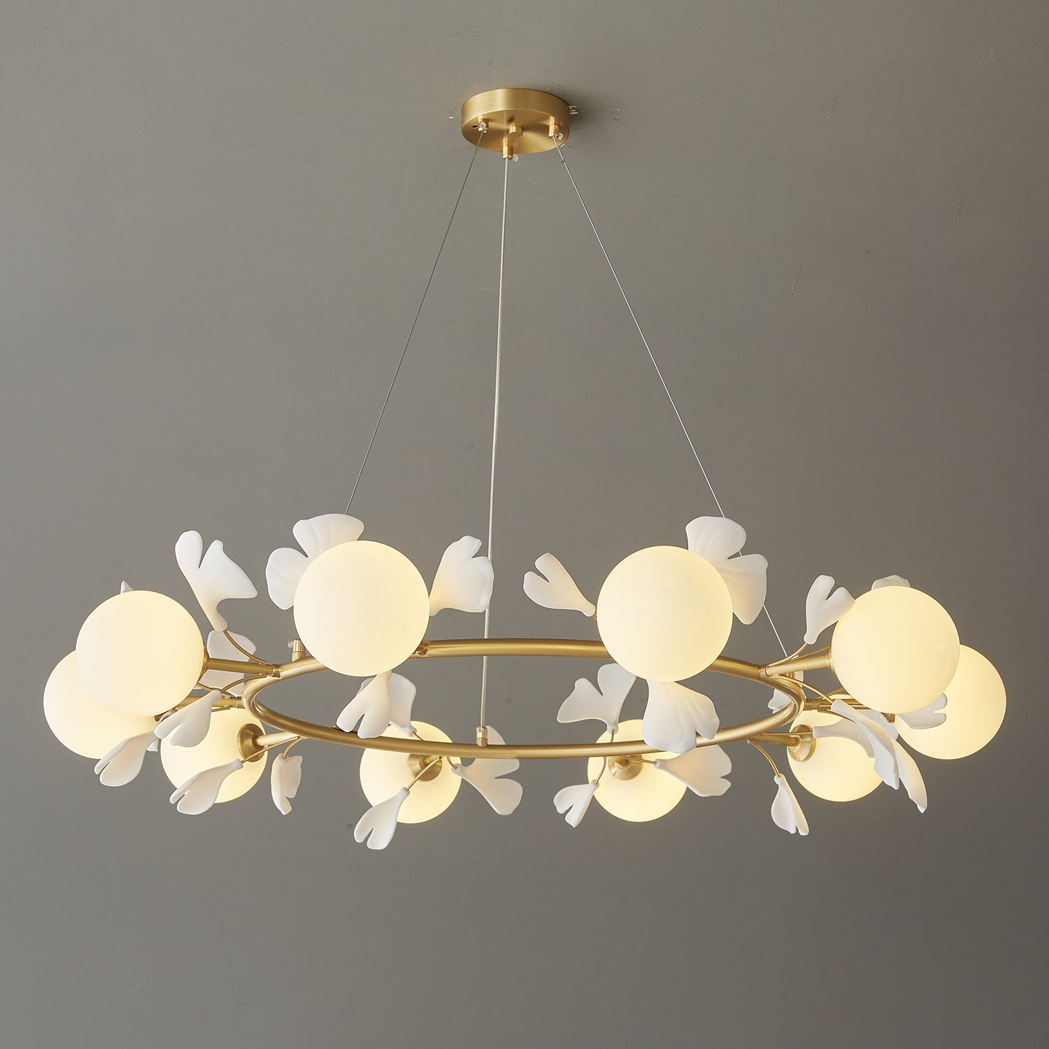 Evenielis Floral Brass Chandelier - Letslighting