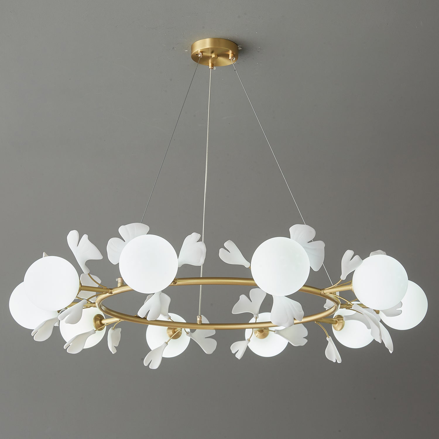 Evenielis Floral Brass Chandelier - Letslighting