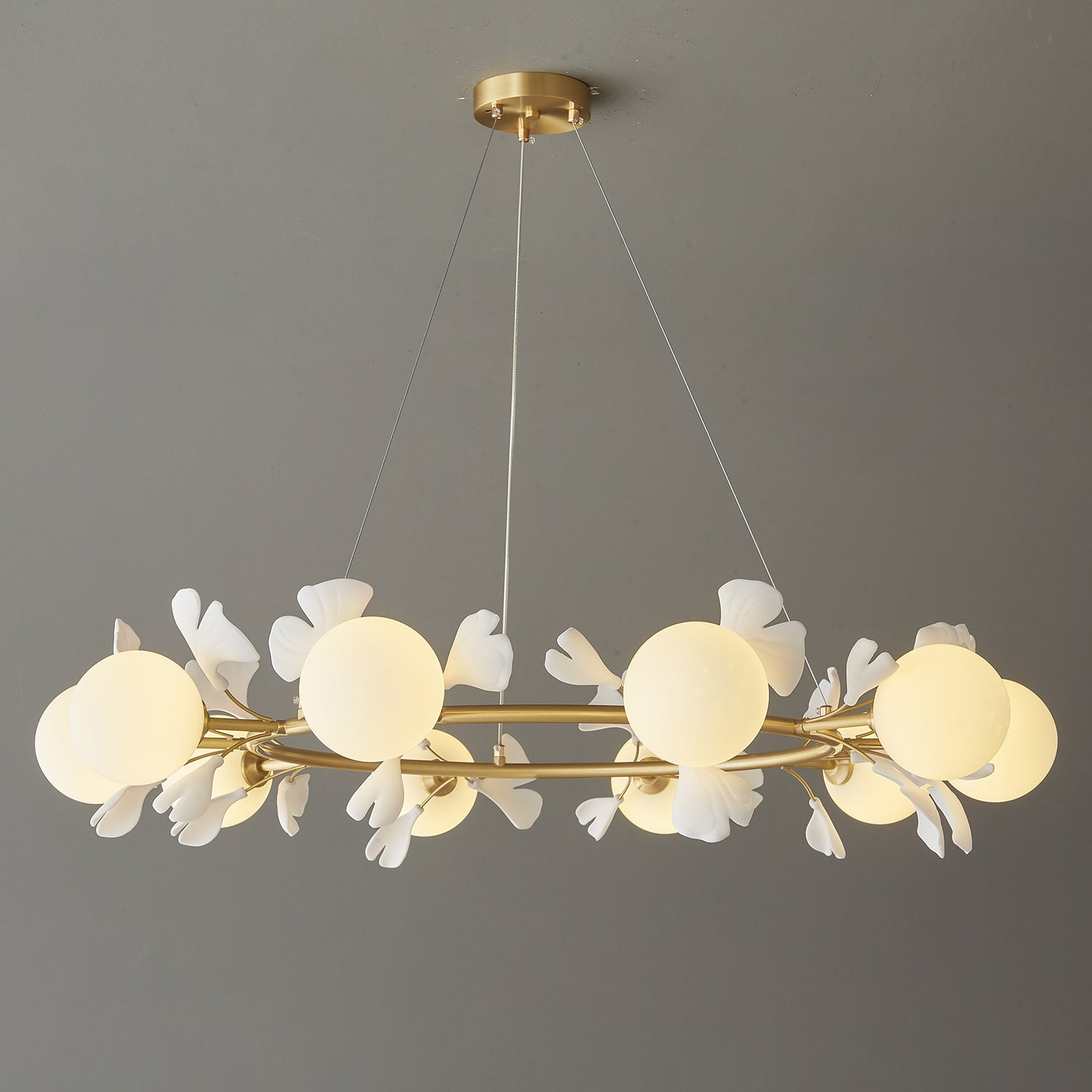 Evenielis Floral Brass Chandelier - Letslighting