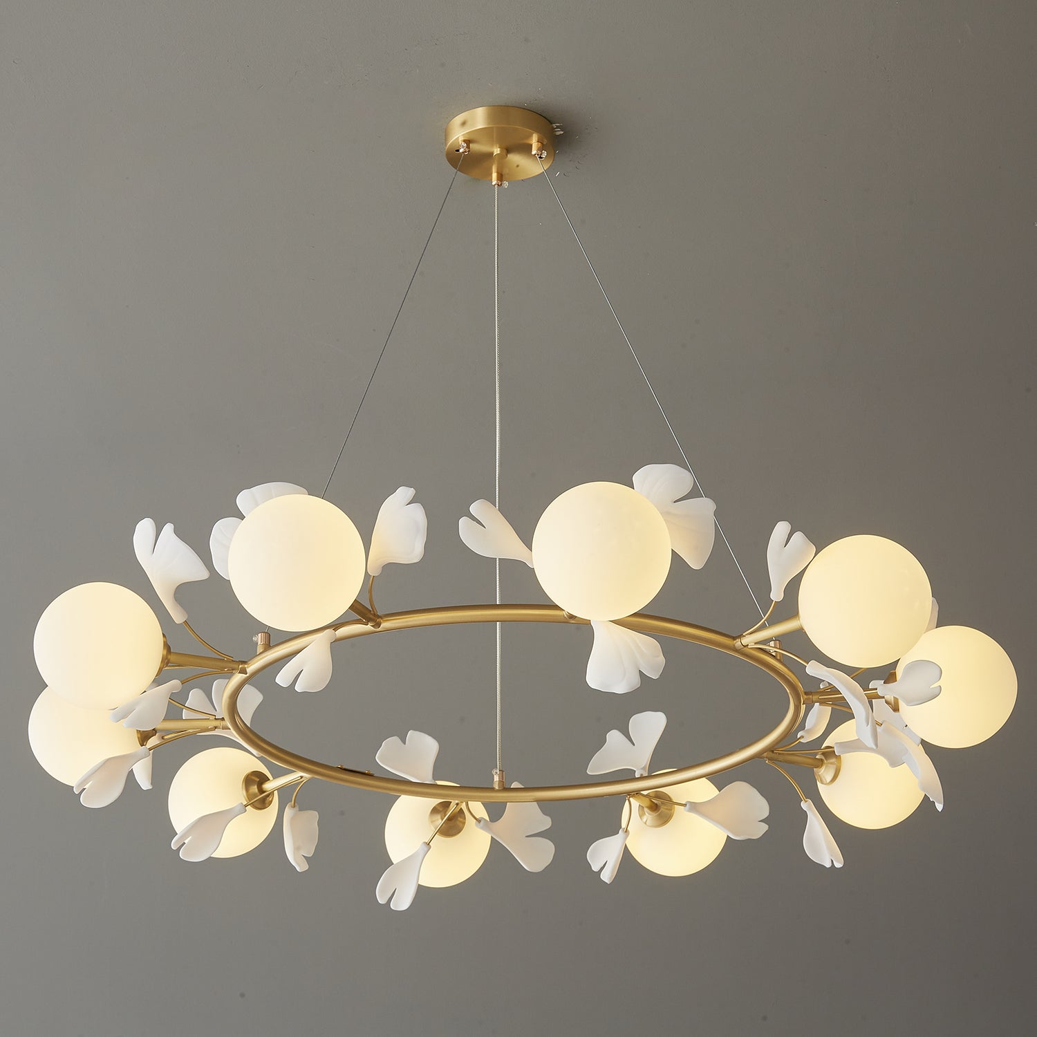 Evenielis Floral Brass Chandelier - Letslighting
