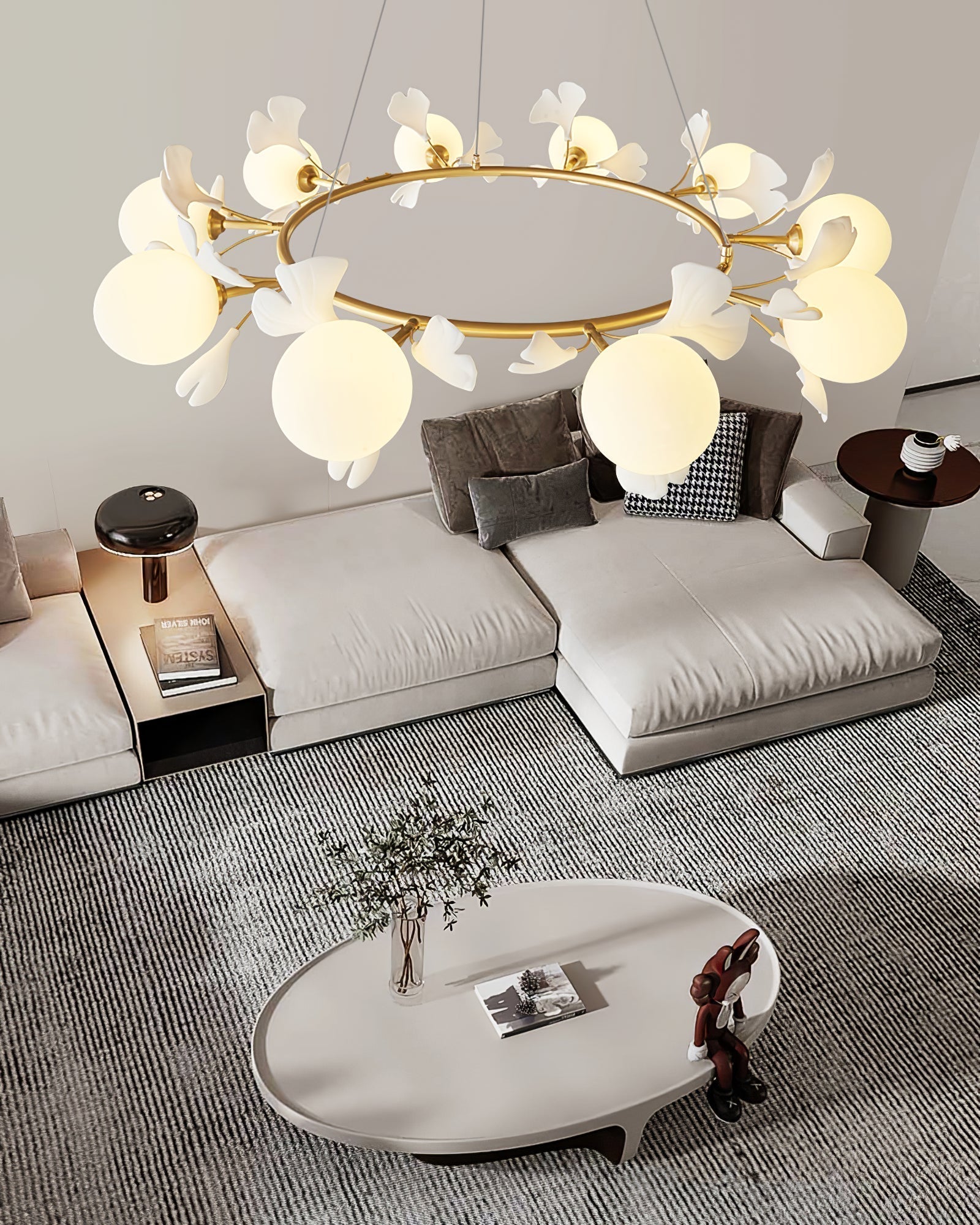 Evenielis Floral Brass Chandelier - Letslighting