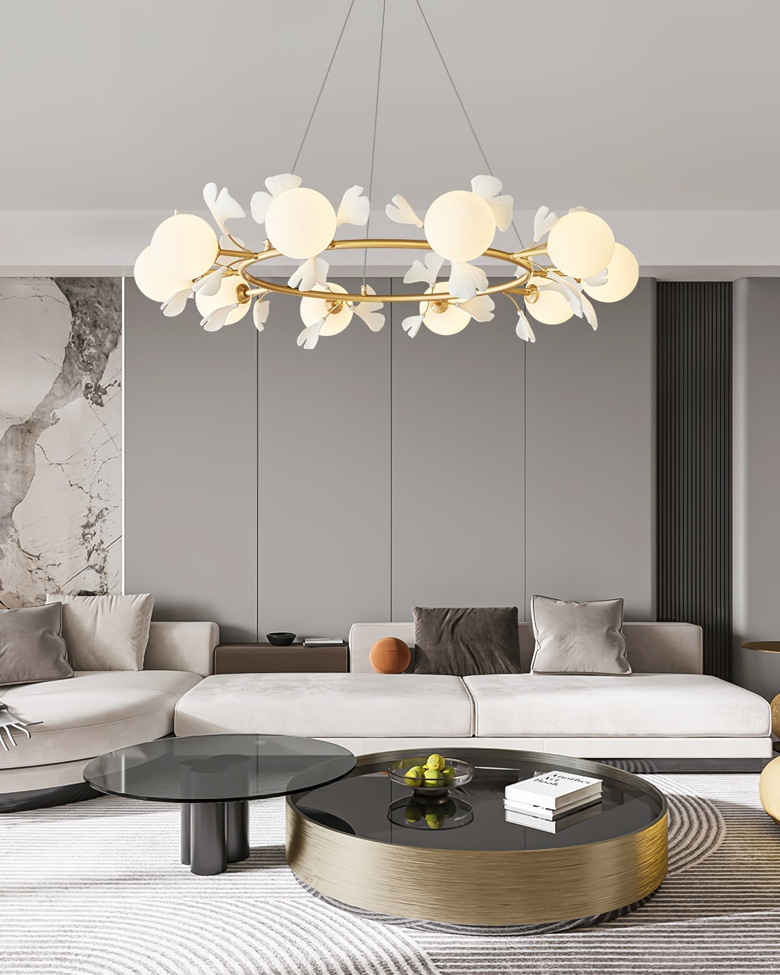 Evenielis Floral Brass Chandelier - Letslighting