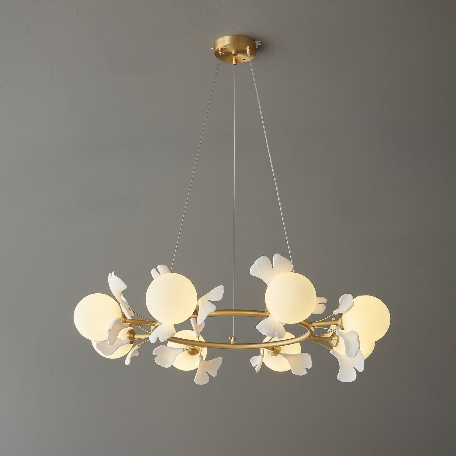 Evenielis Floral Brass Chandelier - Letslighting