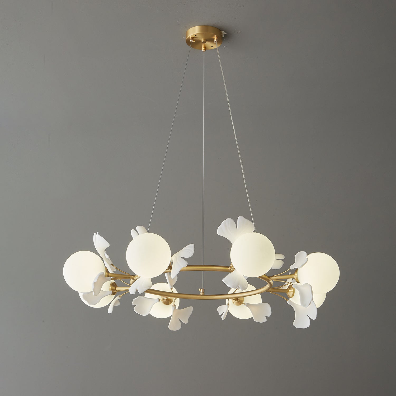 Evenielis Floral Brass Chandelier - Letslighting