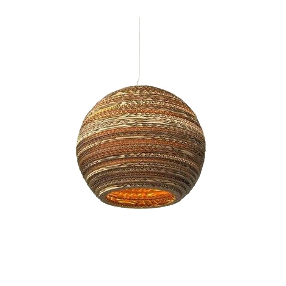 Vintage Natural LED Geométrica Lámpara Colgante Marrón