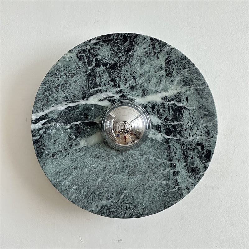 Evvarel Modern Minimalist Green Marble Metal Sconce Wall Lamp - Lamp Copper