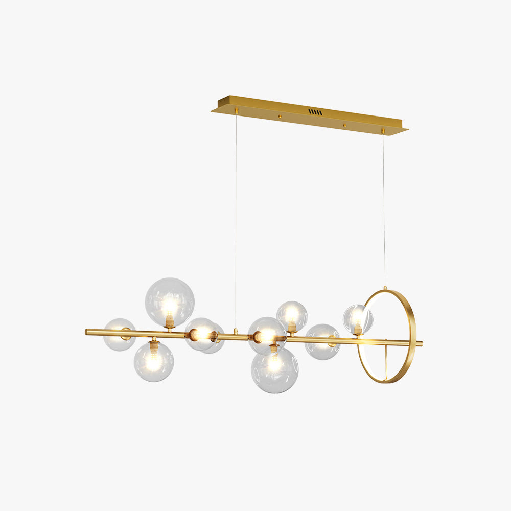 Valentina Moderno LED Lámparas de araña Oro Vidrio Salón/Comedor