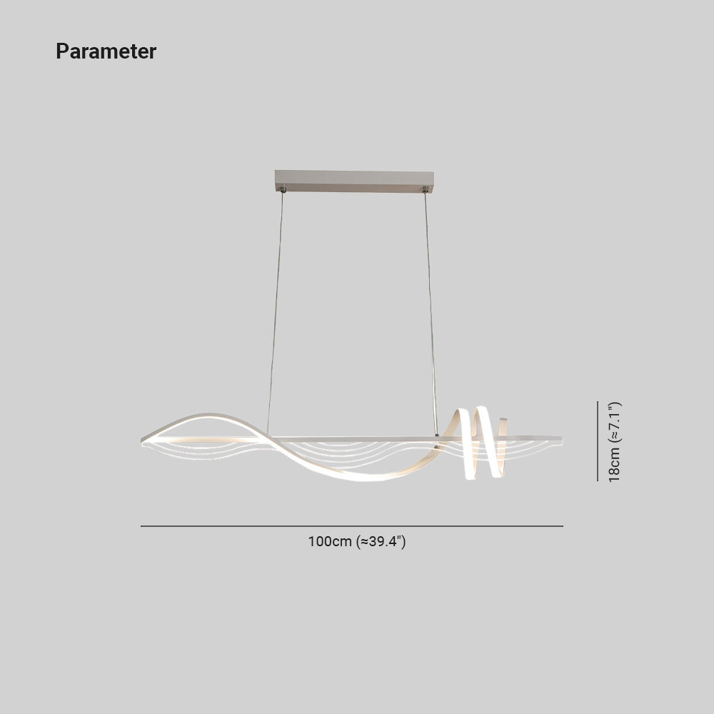 Arisha Contemporánea Geométrico Metal LED Lámpara Colgante Blanco/Negro