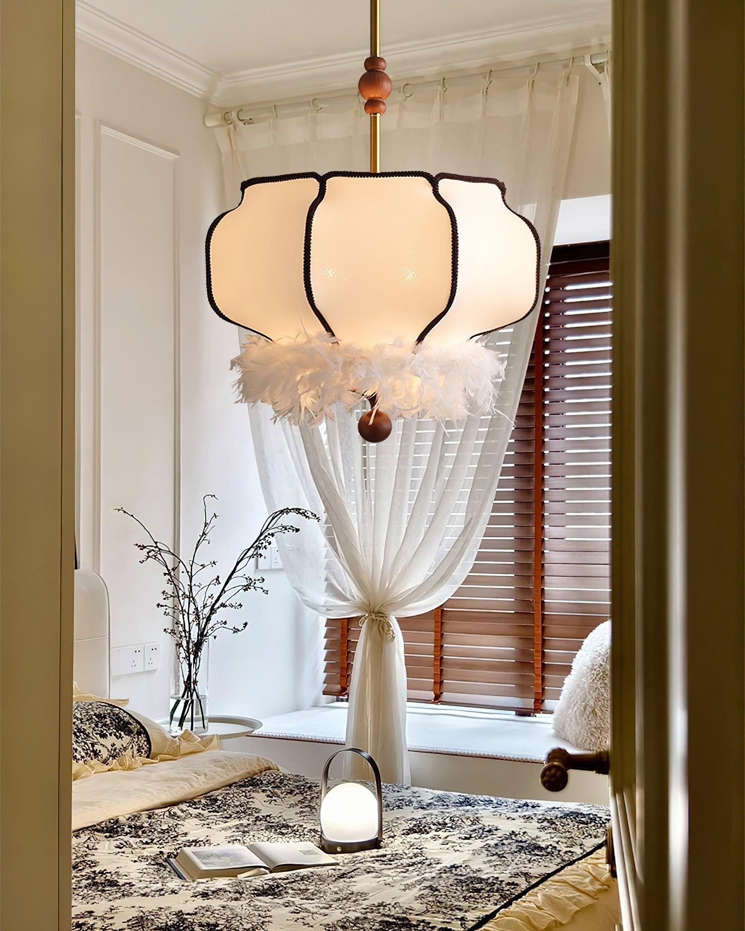 Feathered Lantern Pendant Light - Letslighting