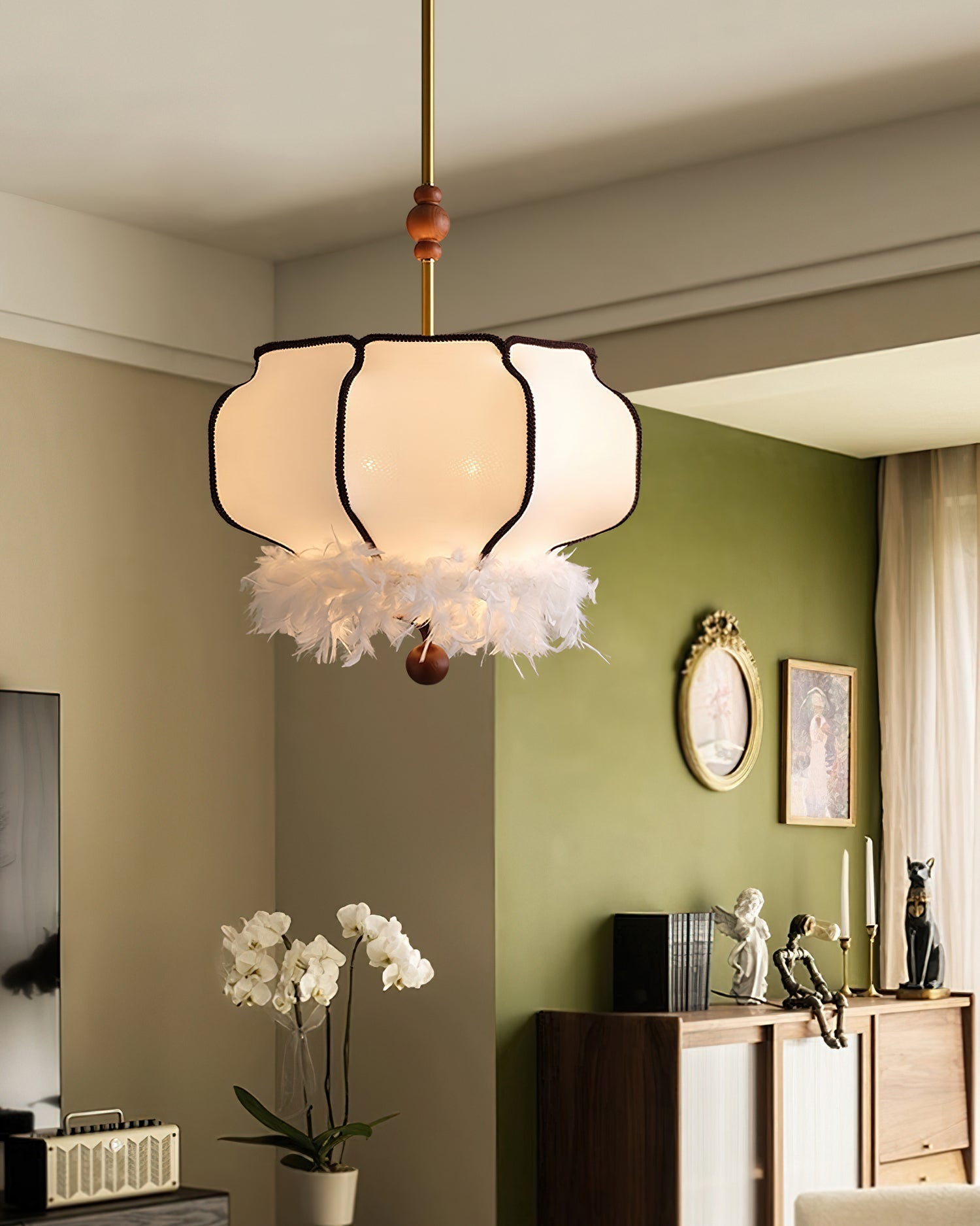 Feathered Lantern Pendant Light - Letslighting