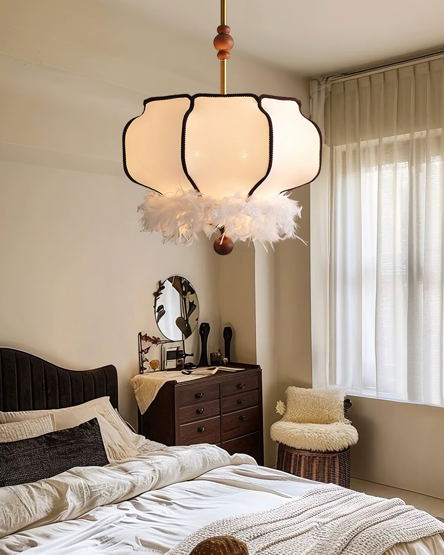 Feathered Lantern Pendant Light - Letslighting