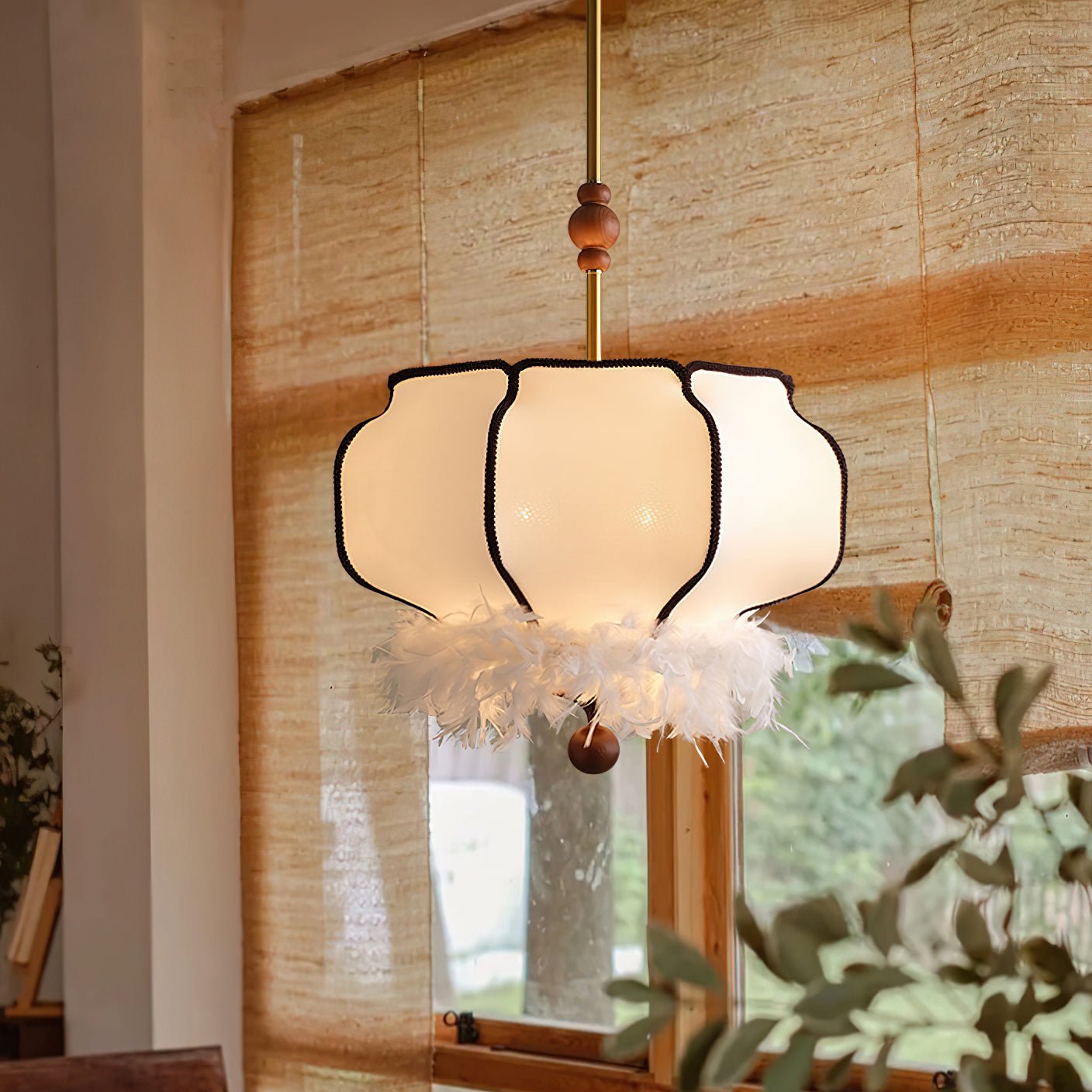 Feathered Lantern Pendant Light - Letslighting
