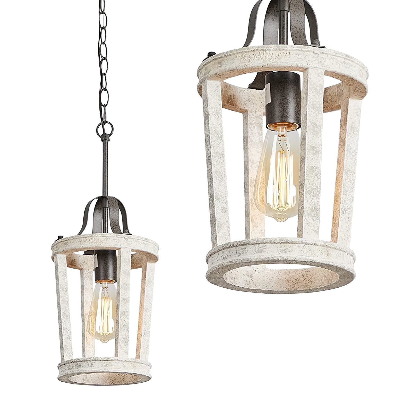 Veraeen Vintage Industrial Wood Metal Pendant Lamp - Lamp Copper