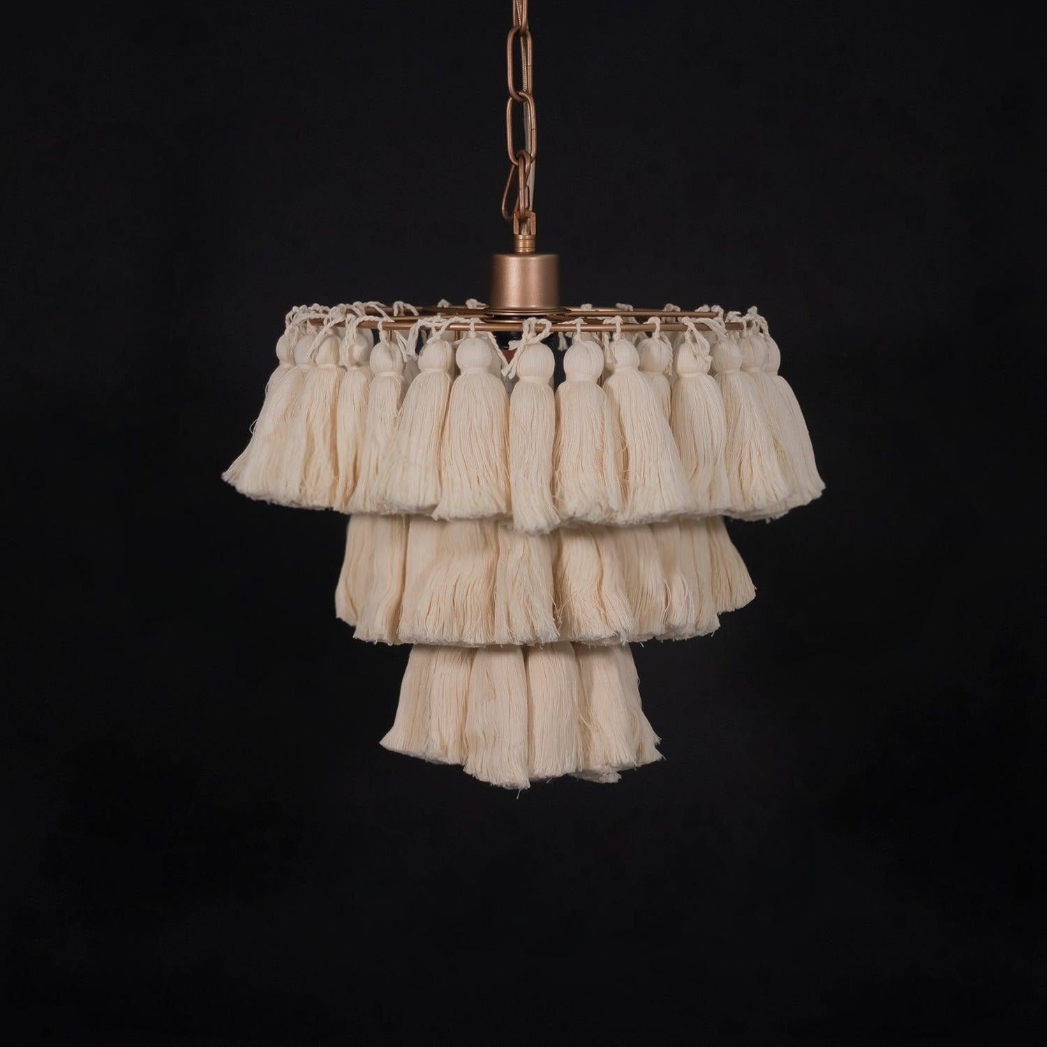 Lustra Chandelier Pink Bohemian Chic Lámpara de Araña Rosa Bohemia Chic
