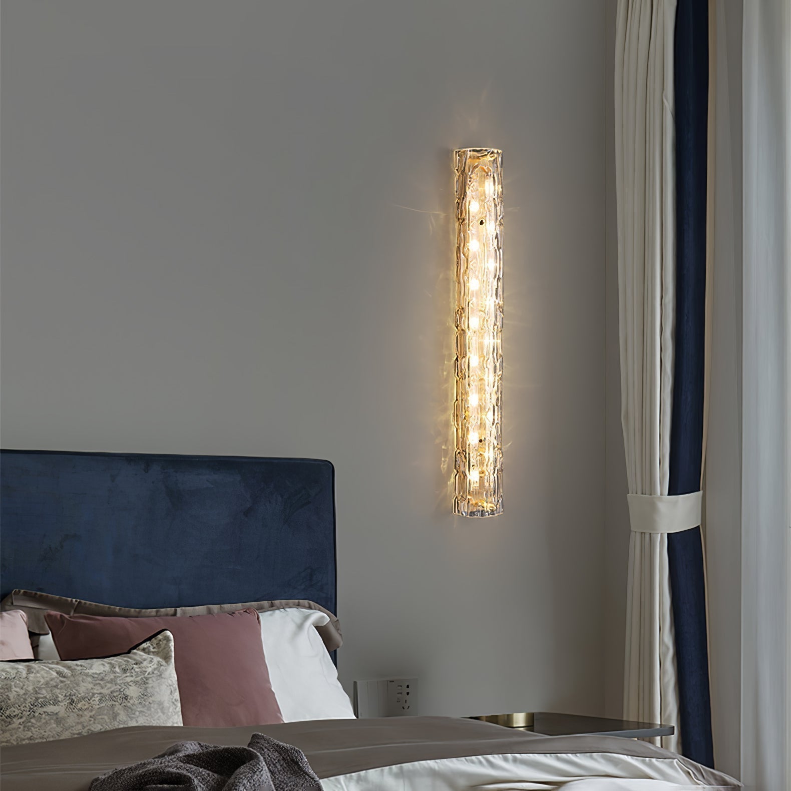 Lumix Brass Glass Glam Wall Lamp - Letslighting