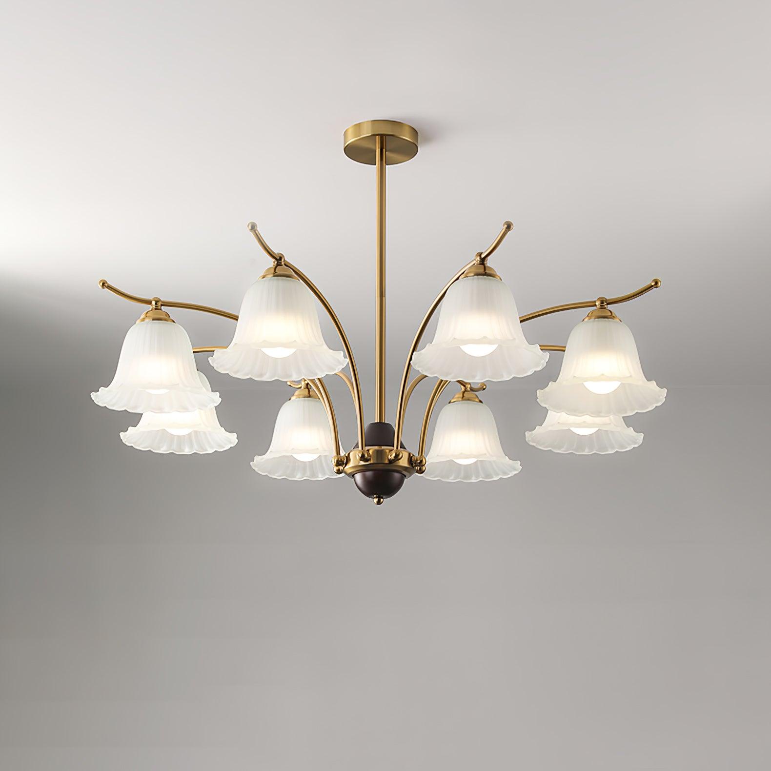 Civinora Brass Alabaster Chandelier - Letslighting