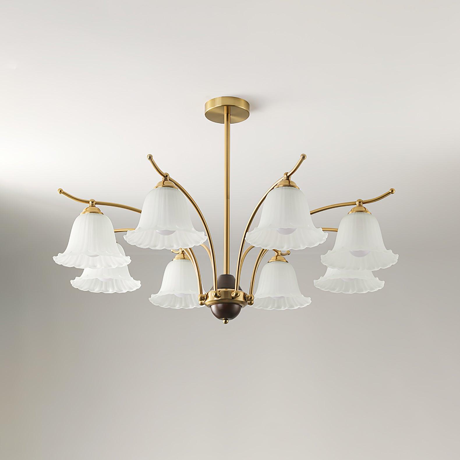 Civinora Brass Alabaster Chandelier - Letslighting
