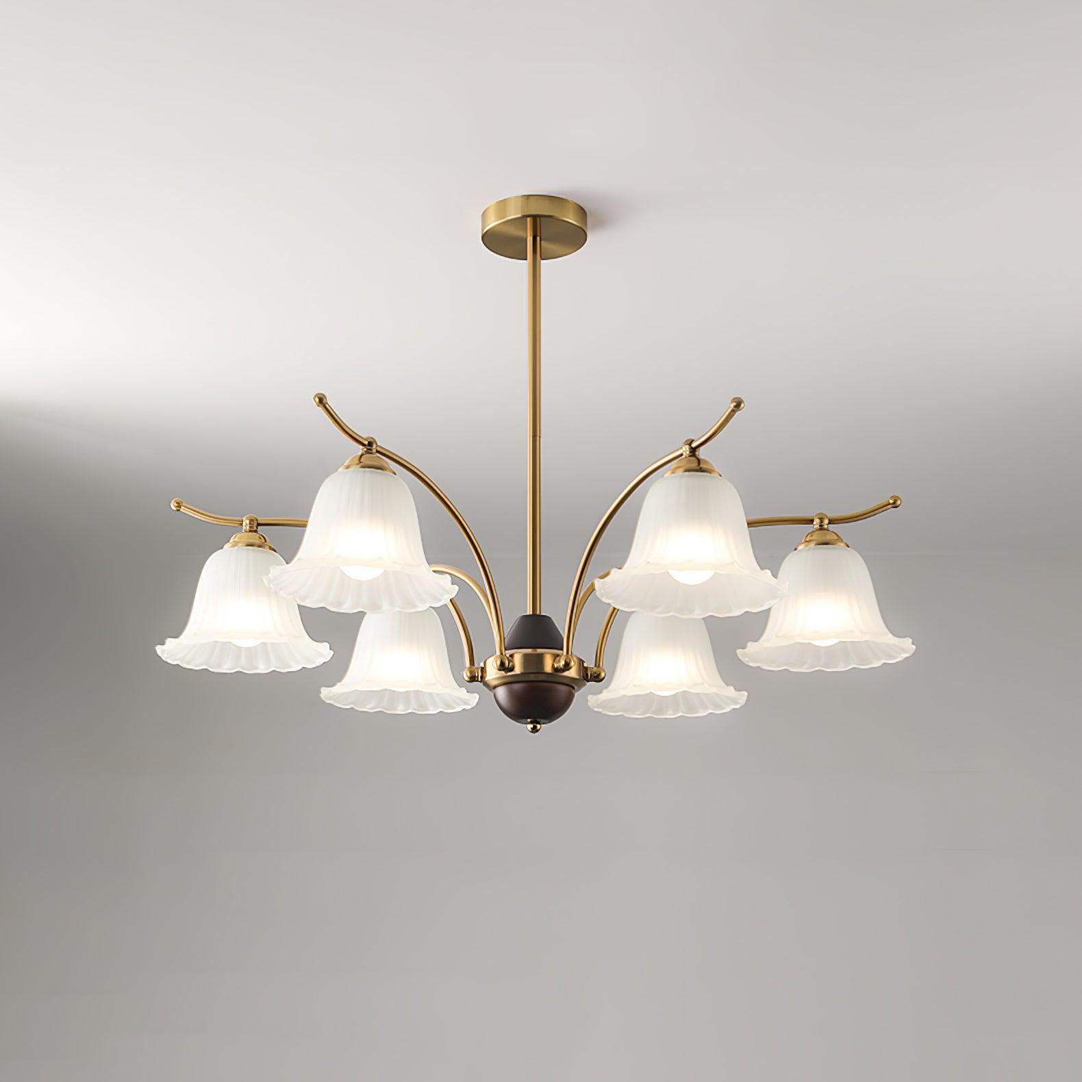 Civinora Brass Alabaster Chandelier - Letslighting