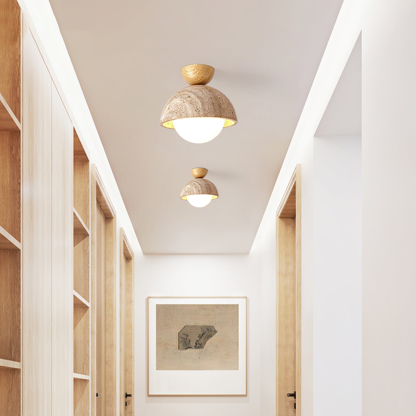 Solana Travertine Ceiling Light - Letslighting