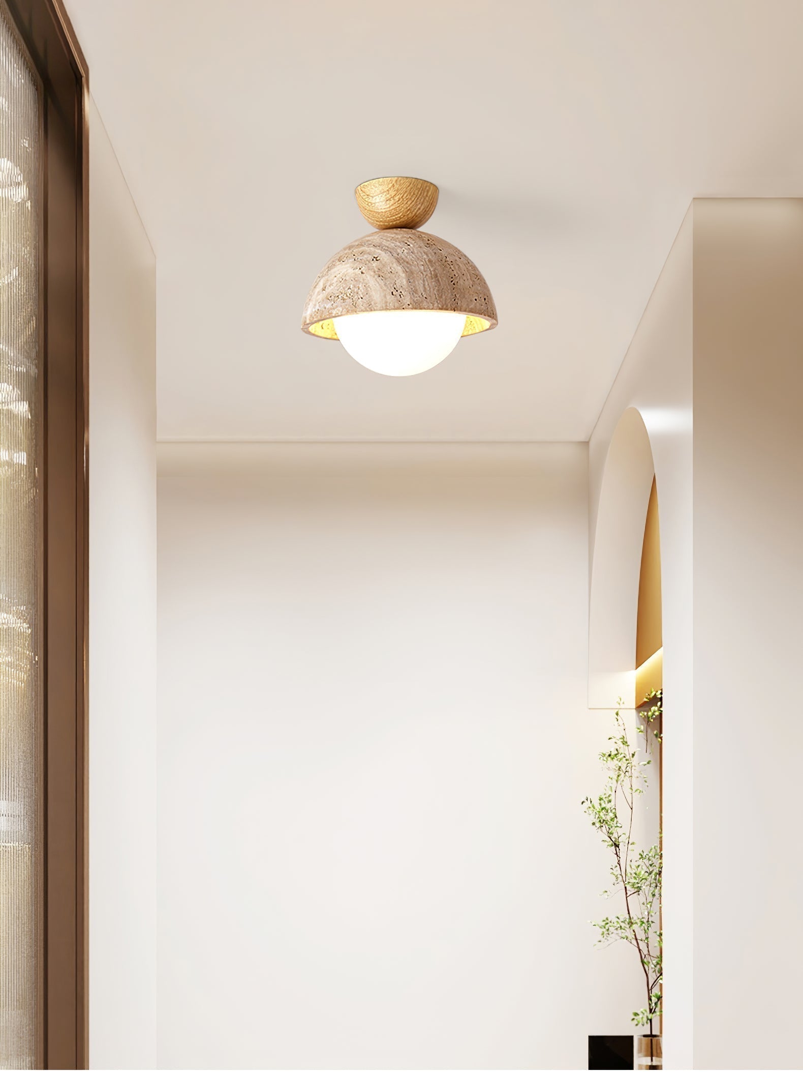 Solana Travertine Ceiling Light - Letslighting