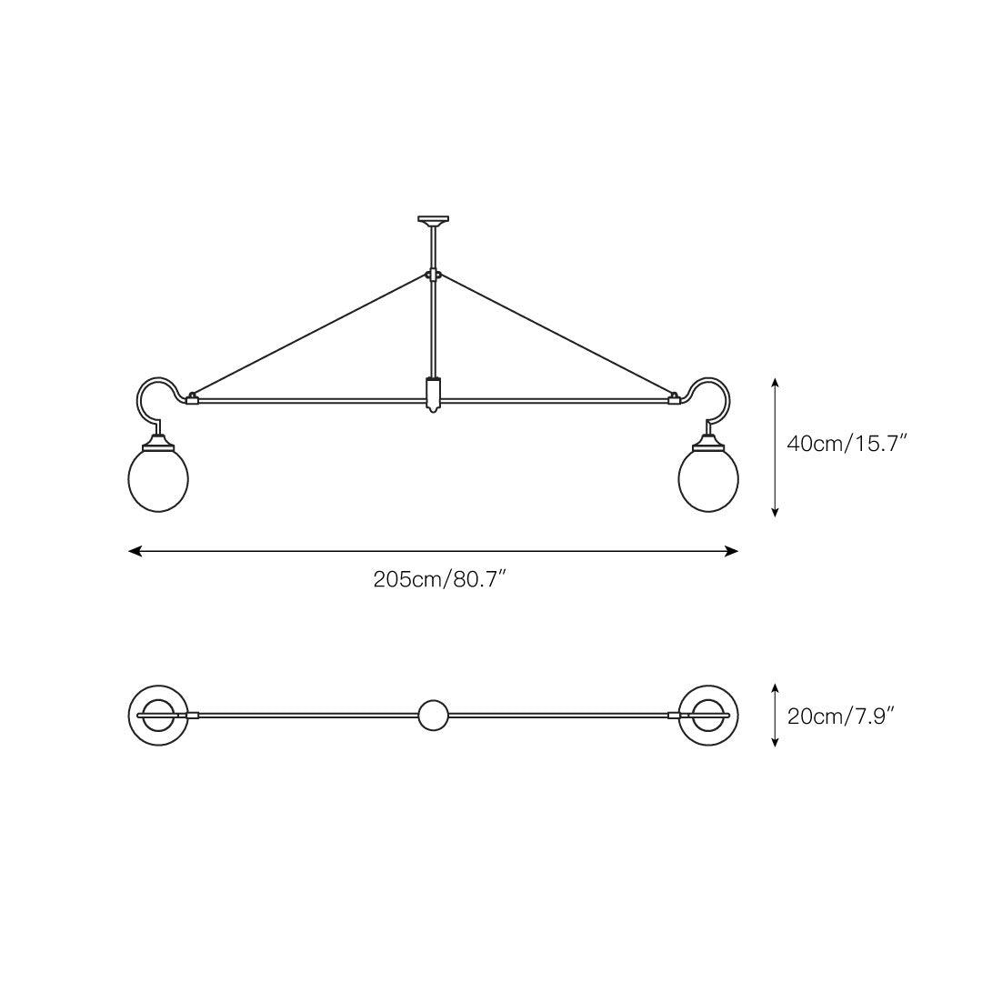 Vavenia Modern Minimalist Brass Glass Chandelier - Lamp Copper