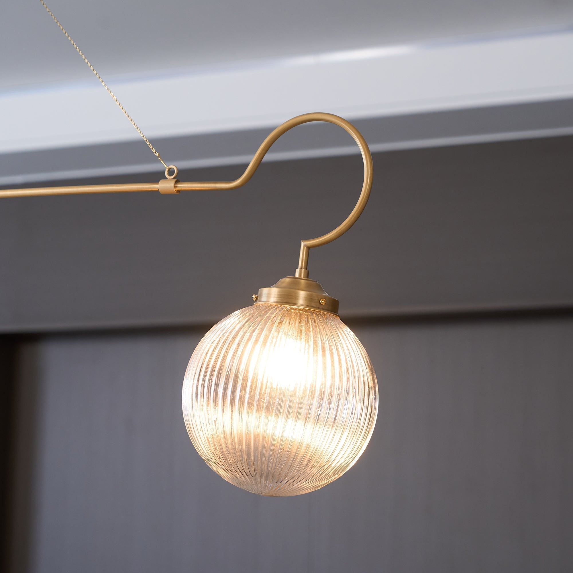 Vavenia Modern Minimalist Brass Glass Chandelier - Lamp Copper