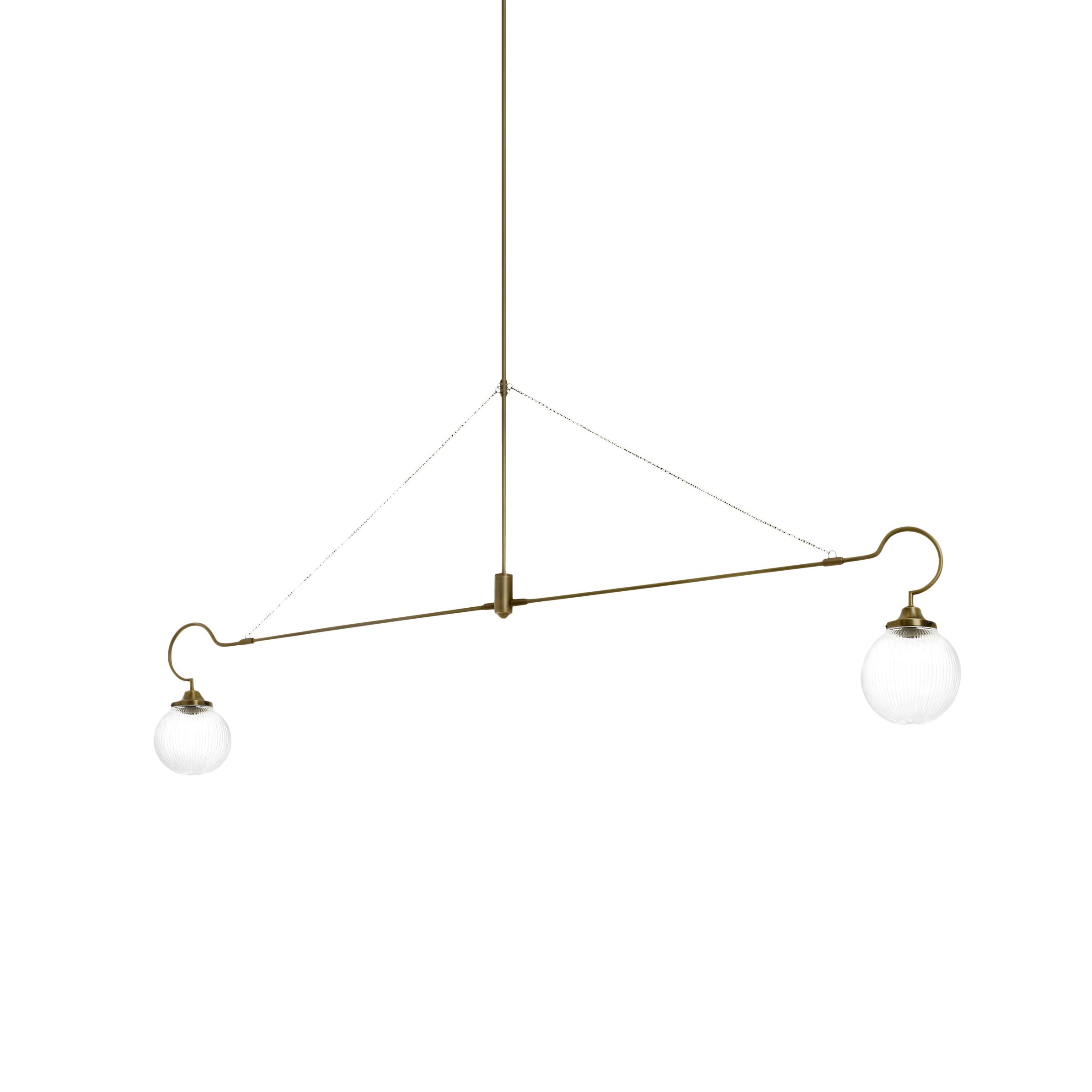 Vavenia Modern Minimalist Brass Glass Chandelier - Lamp Copper