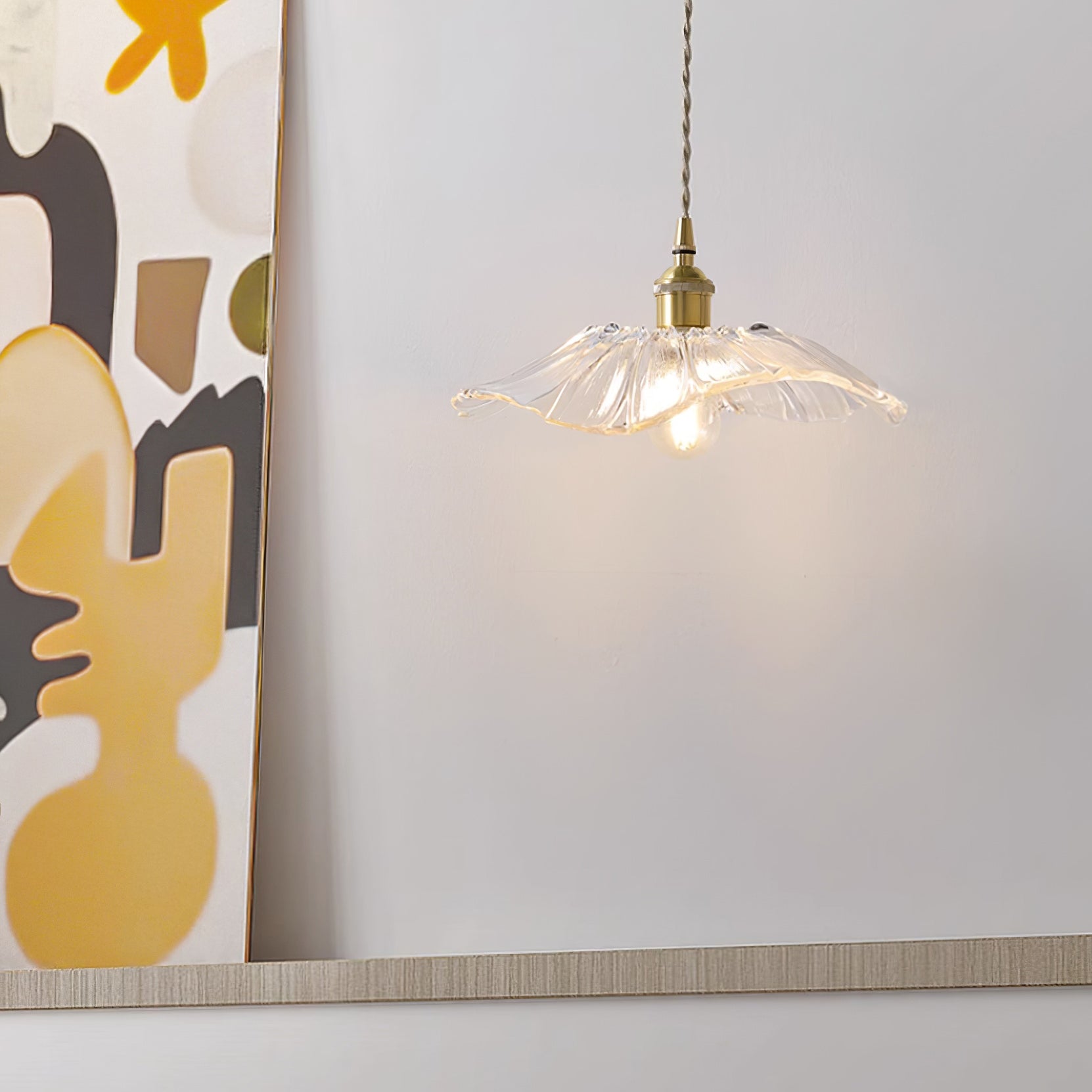Aria Lámpara Colgante de Vidrio en Forma de Flor