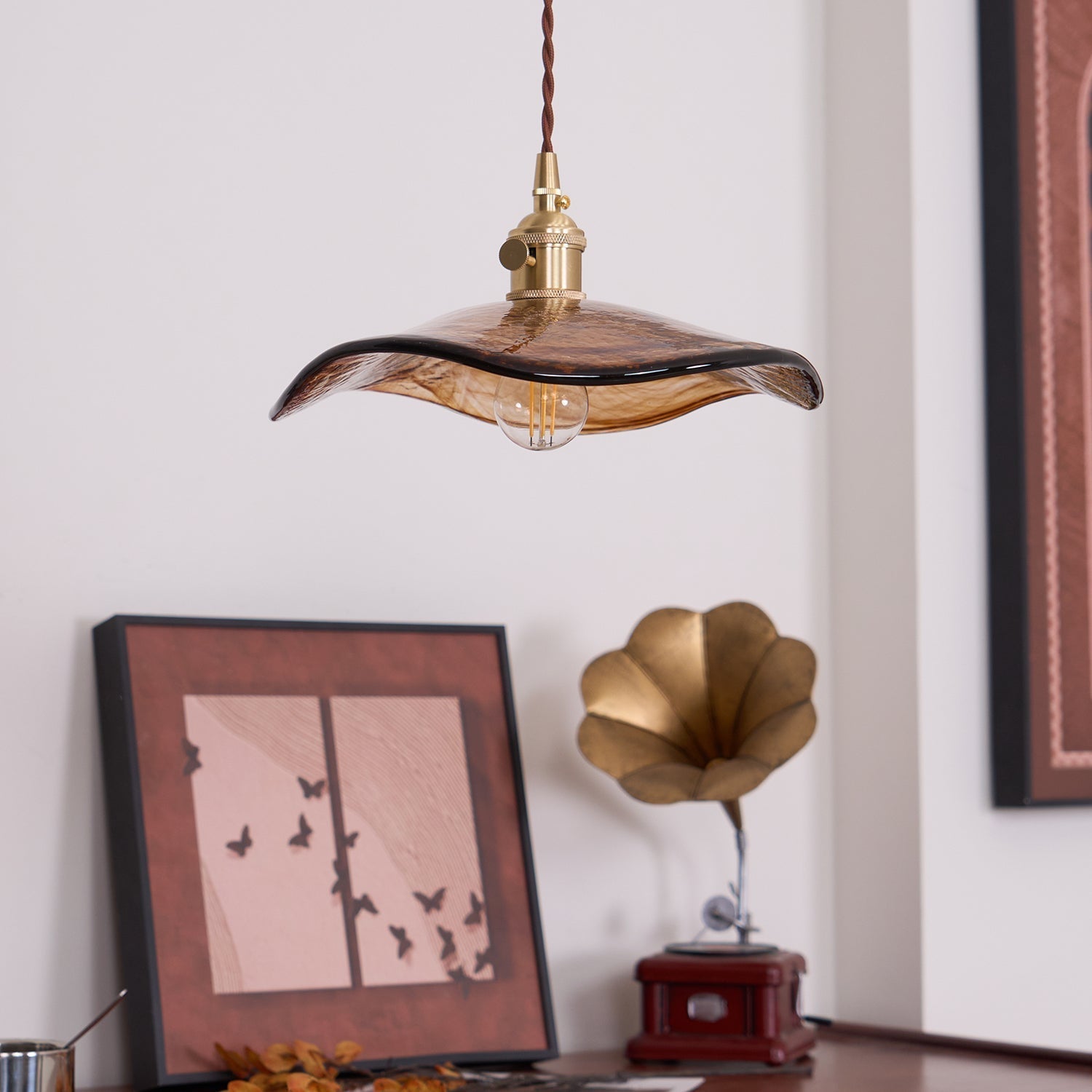 Flower Petal Glass Pendant Light - Letslighting