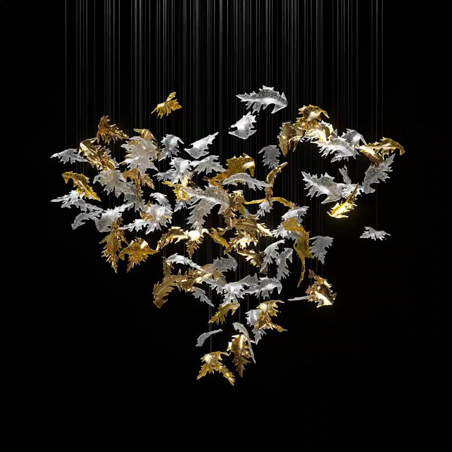 Cosolion Bird Glass Chandelier - Letslighting