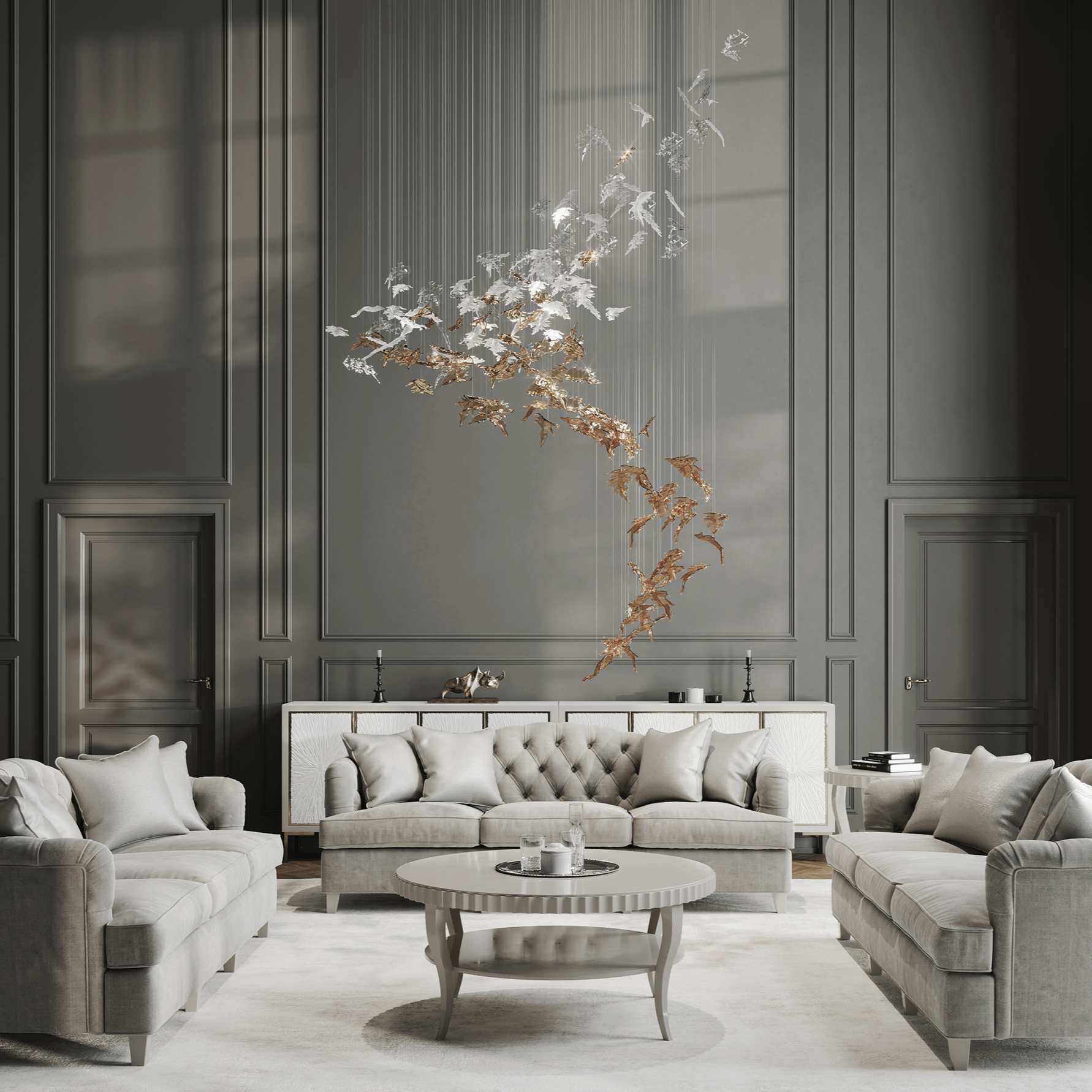 Cosolion Bird Glass Chandelier - Letslighting