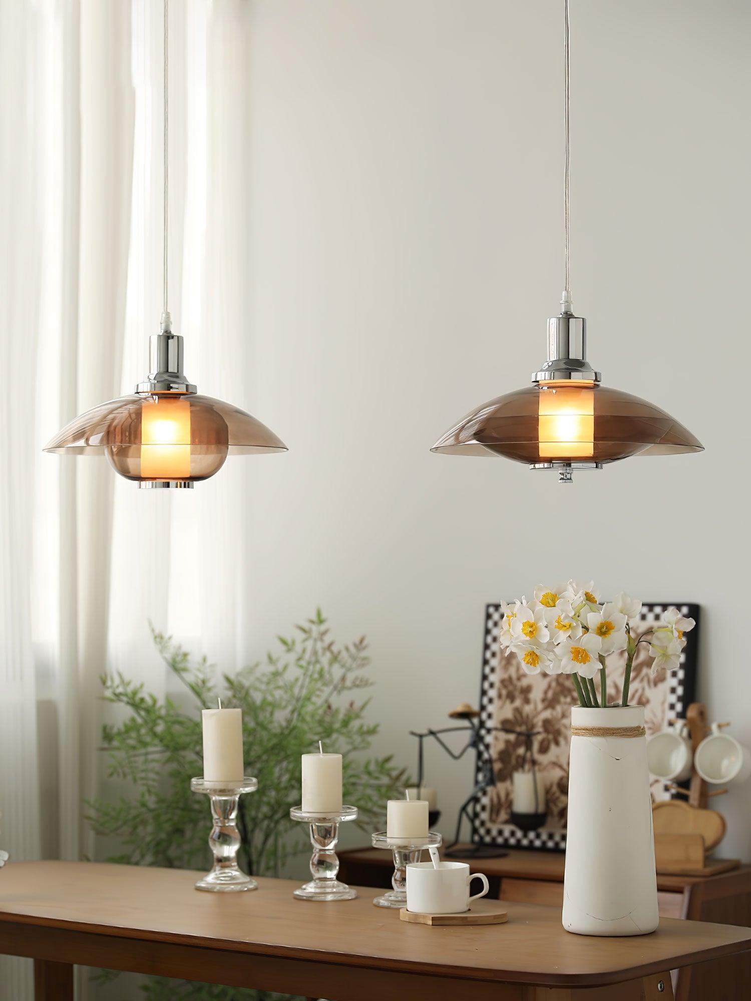 Flying Saucer Chrome Pendant Light - Letslighting